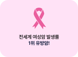 전세계 여성암 발생률 1위 유방암!