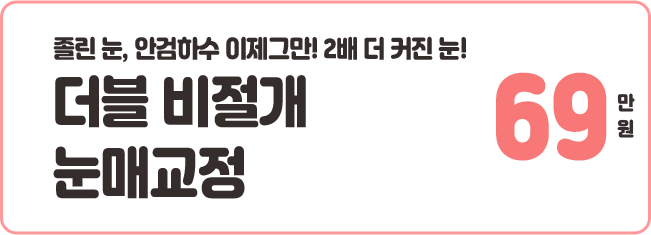 더블 비절개 눈매교정 69만원
