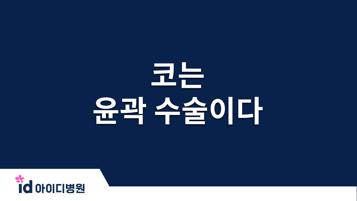 코는 윤곽 수술이다. 옆모습은 라인, 앞모습은 윤곽