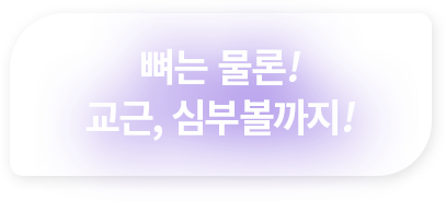 뼈는 물론! 교근,심부볼까지!