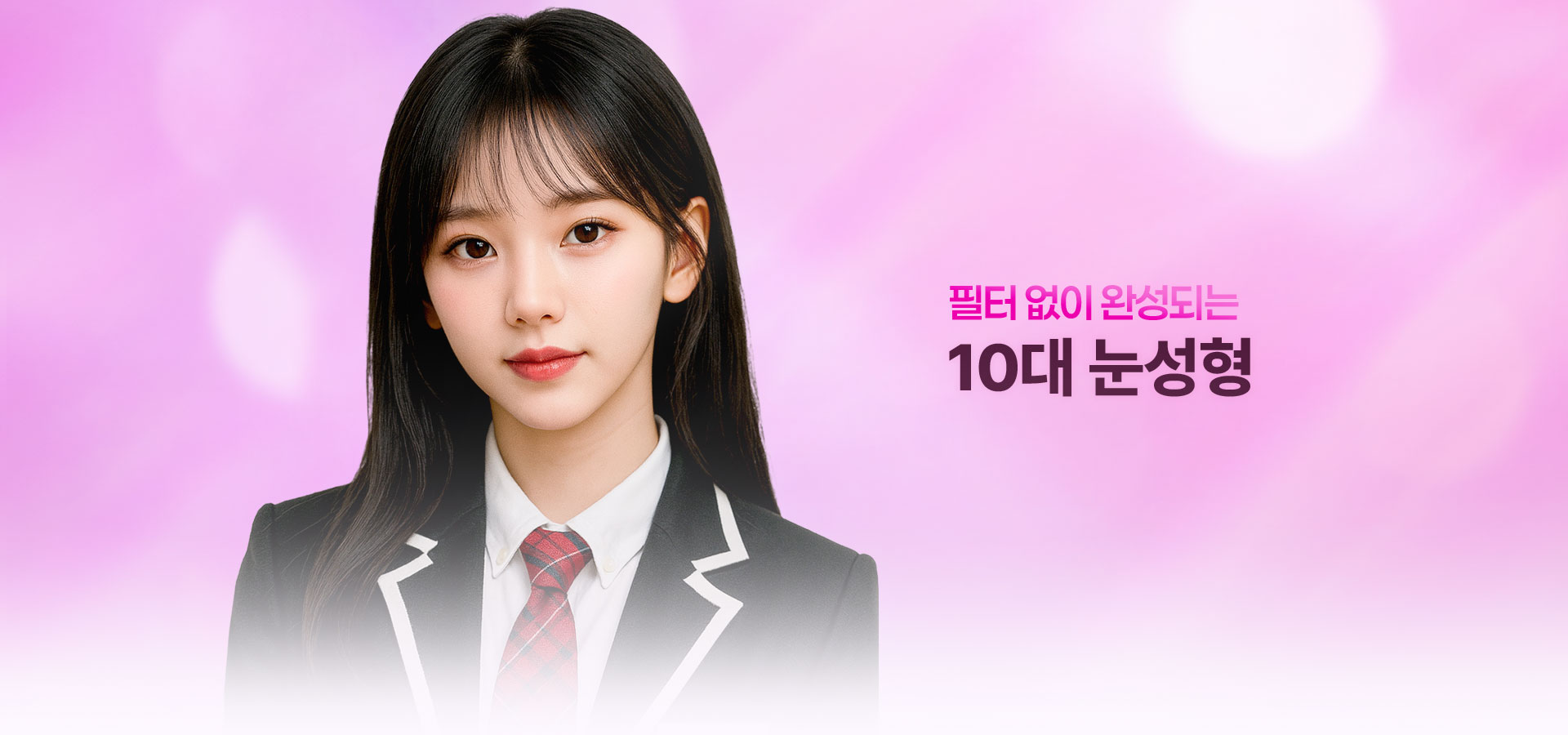 필터없이 완성되는 10대 눈성형
